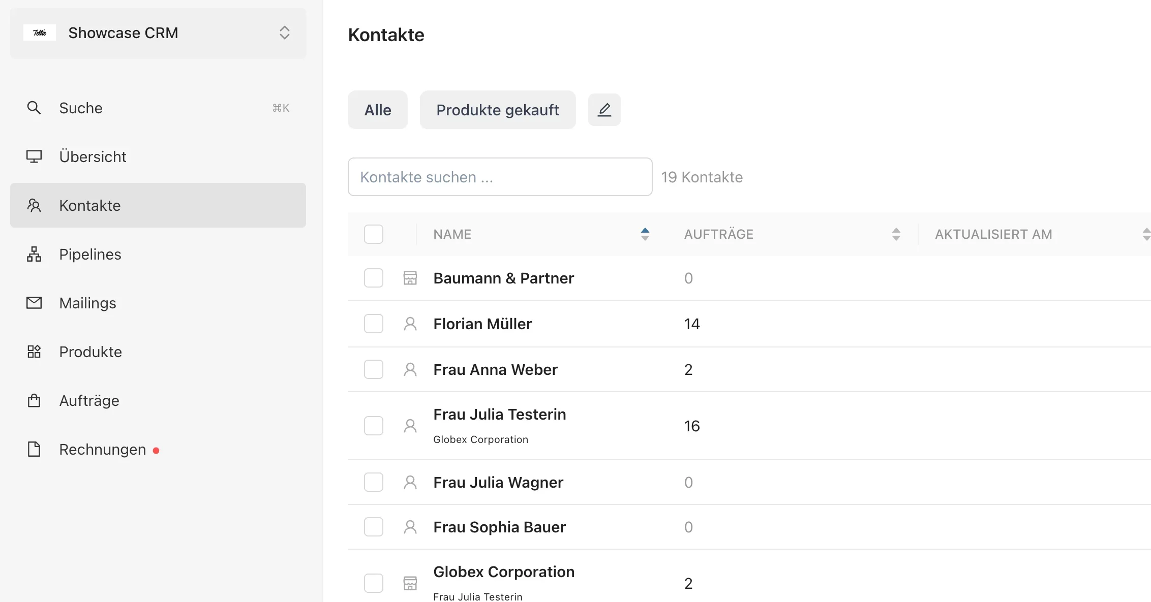 Kundendaten zentral verwalten