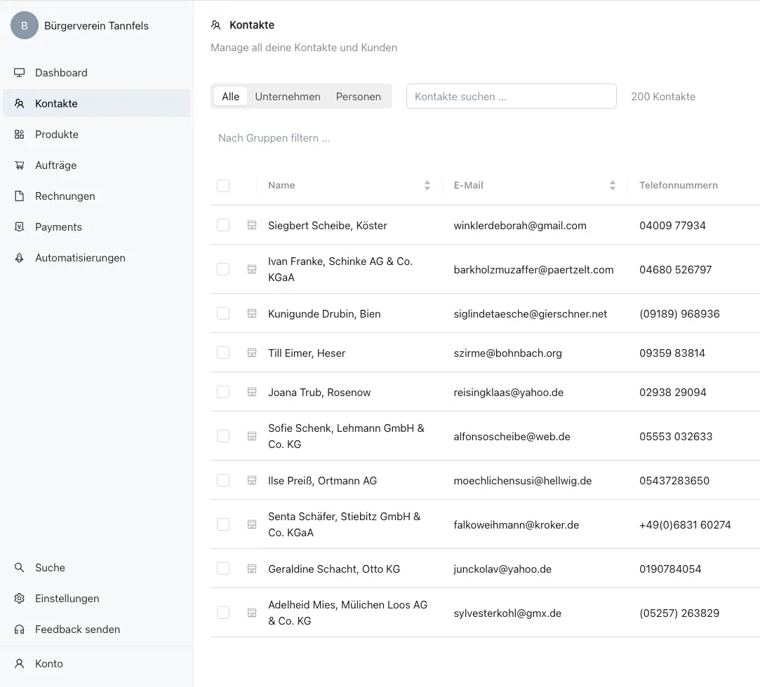 Kunden- und Abonnentenverwaltung